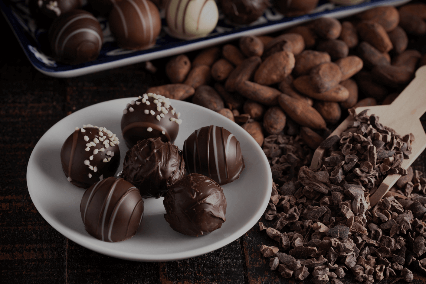 Mercado de confitería de chocolate, visión global de los productos. Sabores, image size:1408x940